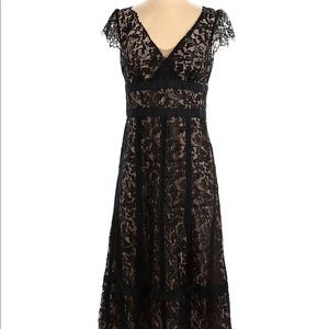Ann Taylor Loft size 2 black lace party dress
